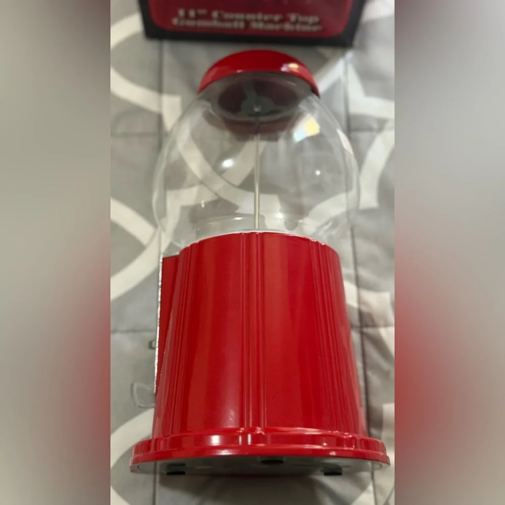 Classic Red Gumball Machine & Bank New !